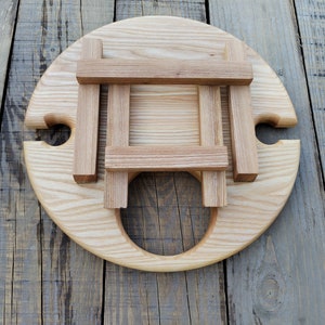 Wine Stand, Natural Wine Table, Outdoor Wine Table, Wine Lover Gift, Round Wine Table, Wooden Table, Camping Table, Patio Table, Portable Wine Table, Mini Wine Table, New Home Gift, Birthday Gift, Wine Gift
