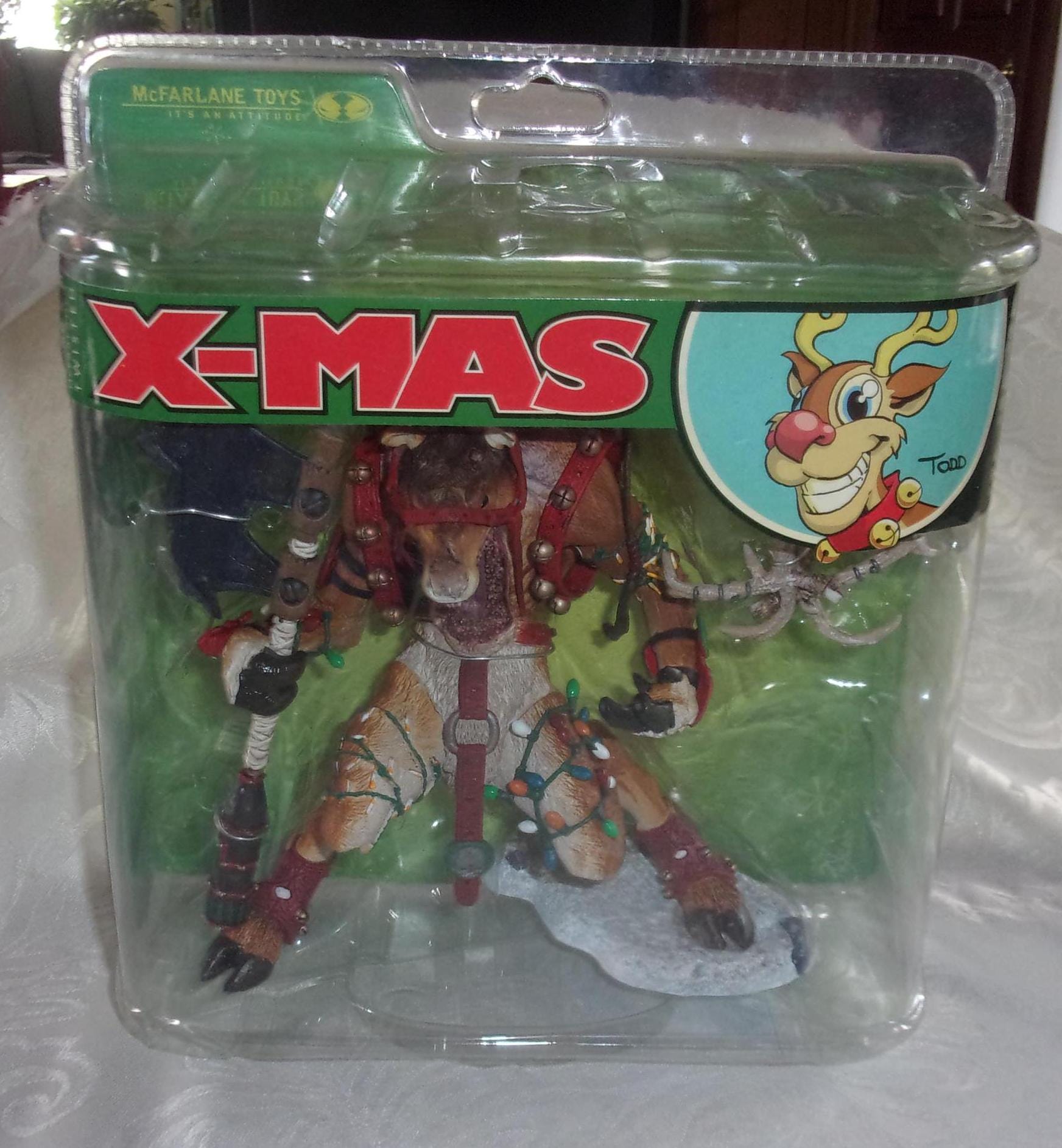 Vintage Mcfarlane Toys Twisted Christmas X-mas Reindeer Rudy