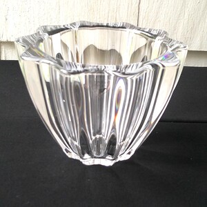 Orrefors Sweden Northern Lights Crystal Flower Bowl Skalbowl Jan