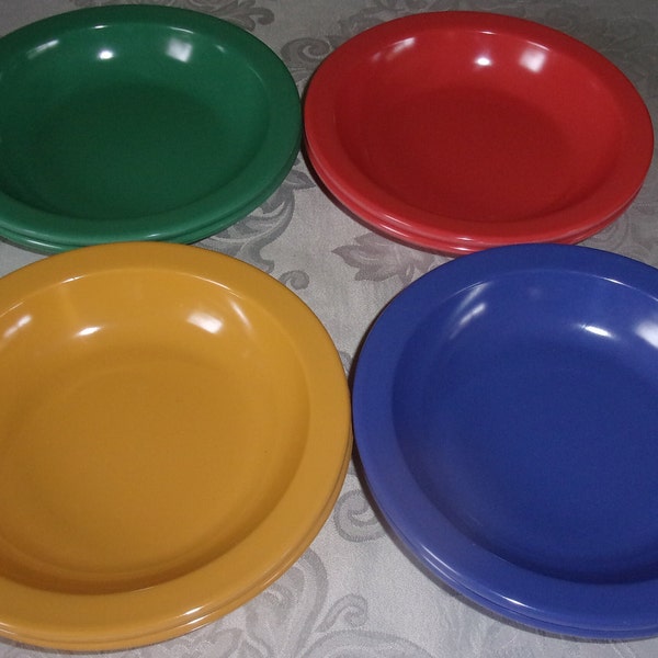 Set Lot of 8 Dallas Ware Bowls Melmac Melamine USA  Multi Colors Vintage