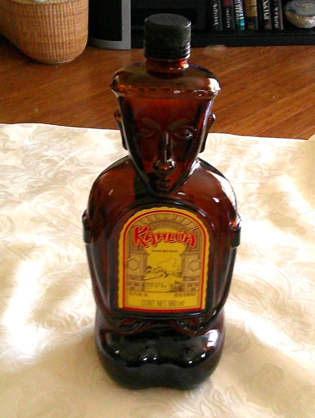 Vintage Kahlua Large Bottle Collectible Edition - Tiki (brown