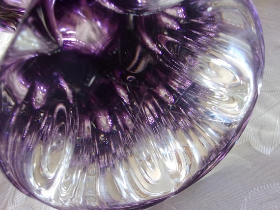 Stunning Murano Alfredo Barbini Sommeroso Art Glass Vase Purple to