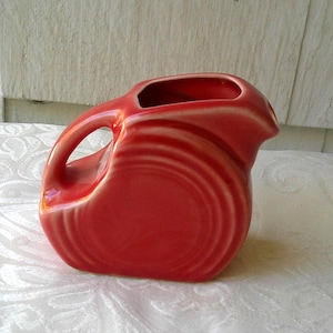 Jarra Fiesta Disc Mini Jarra de caqui de 3 1/4&quot; Jarabe cremoso Glaseado agradable Excelente