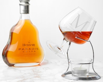 Personalised Brandy Warmer Set - Gift for Him, Gift for Her, Husband, Dad,Anniversary Gift, Valentine Day Gift, Retirement, Christmas Gift