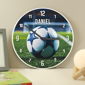 Personalised Football Wooden Children's Clock - Football Gift, Gift for Him, Personalised Clock