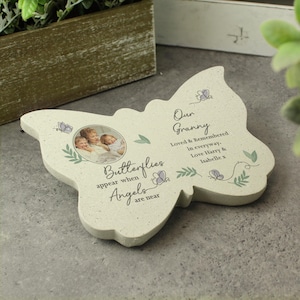 Personalised Butterflies Appear Photo Upload Memorial Butterfly - In Loving Memory, Memorial Keepsake, Graveside Memorial, Remembrance Gift