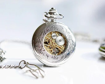 Personalisierte Taschenuhr römisches Skelett Design moderne Taschenuhr - Geschenk für Ihn, Vatertagsgeschenk, gravierte Taschenuhr, Ruhestandsgeschenk