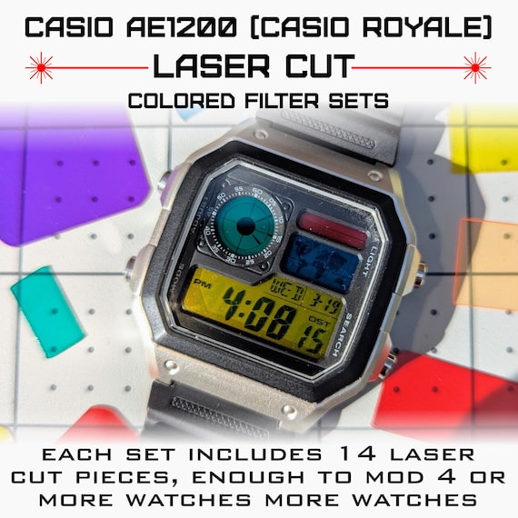 Casio AE1200 (Casio Royale) レーザーカットカラースクリーン