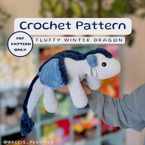 Winter Dragon Crochet Pattern | Dragon | Big Plushie Crochet Pattern