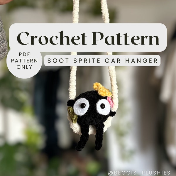 Soot Sprite Car Hanger Crochet Pattern | Ghibli Crochet Pattern