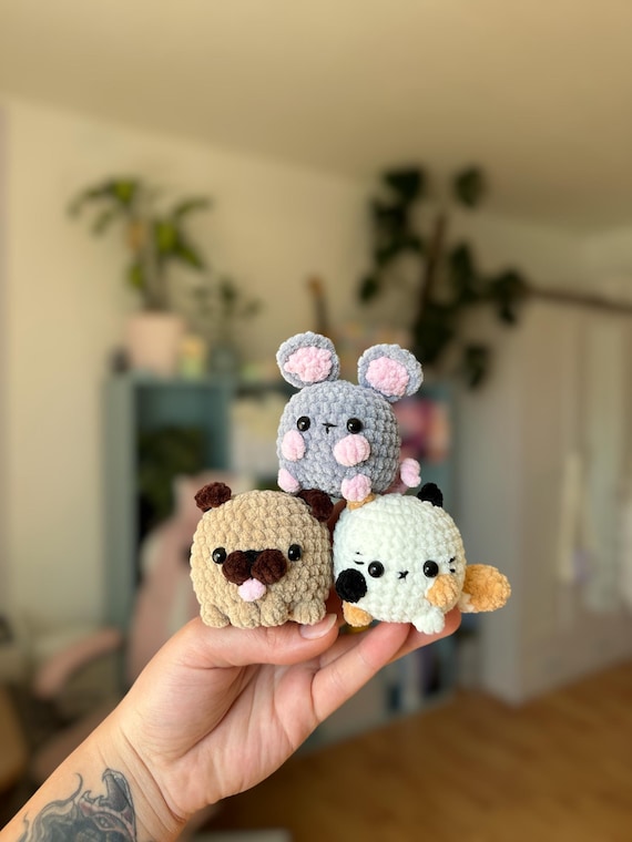3in1 No Sew Chubby Animal Crochet Pattern Bundle / Chubby