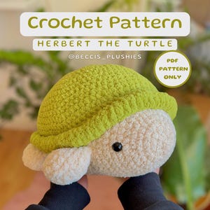 Herbert the Turtle Crochet Pattern | Turtle Amigurumi Crochet Pattern