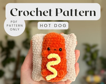 Hotdog haakpatroon | Voedsel Amigurumi | Haak patroon