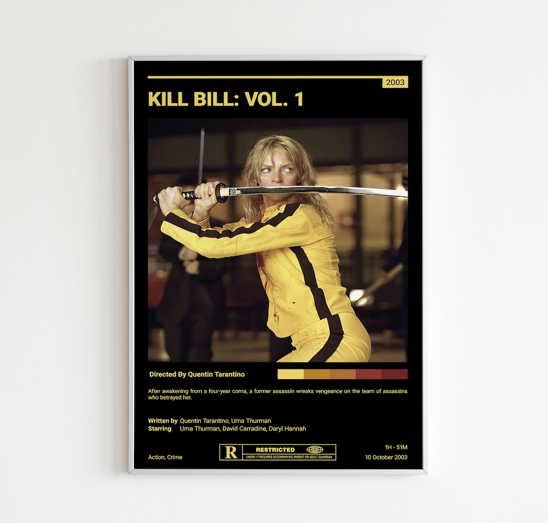 Kill Bill Movie Poster Kill Bill Vol 1 Minimalist Movie - Etsy