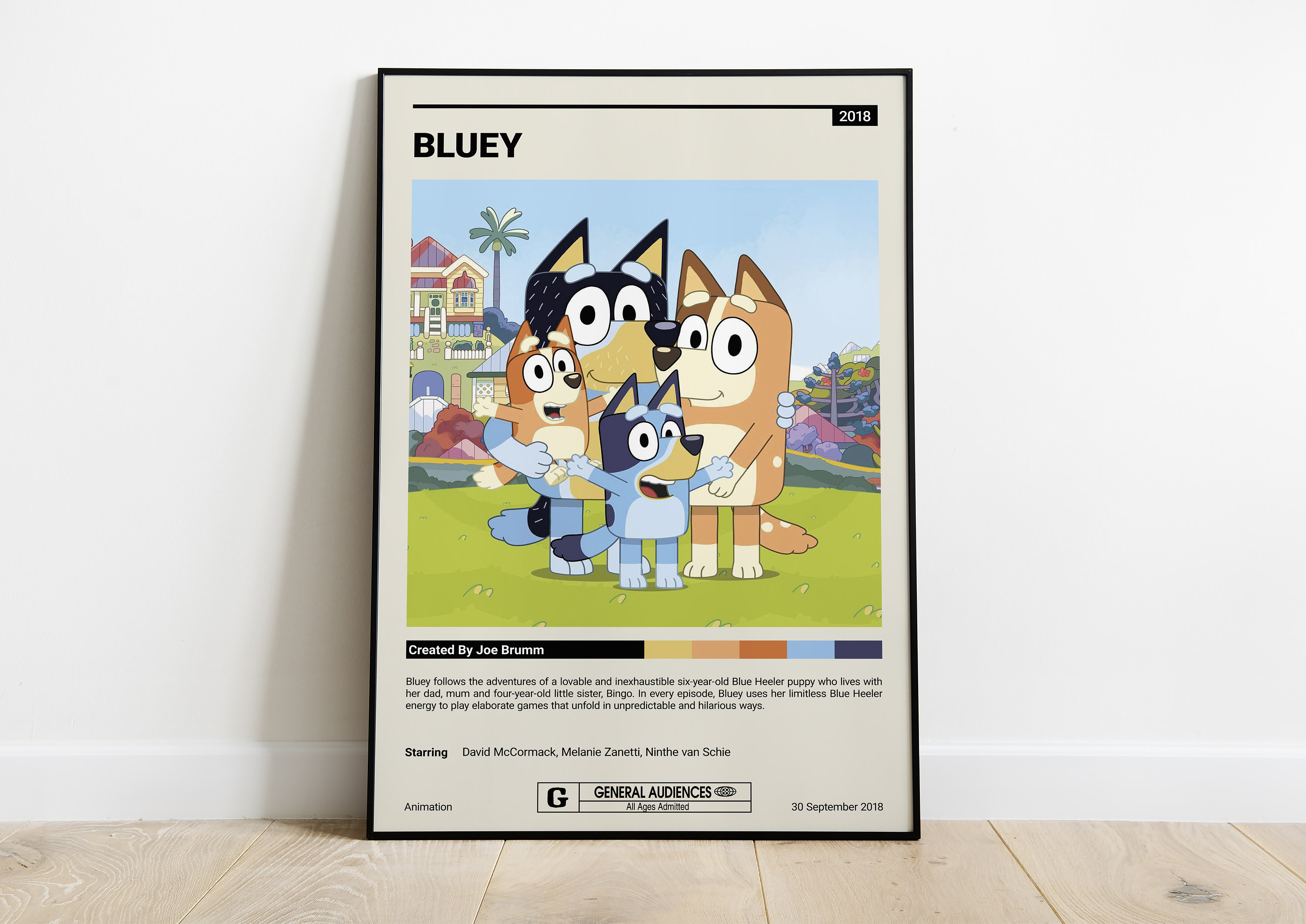 Bluey Poster, Vintage Retro Art Print, Bluey, Ringo Poster, Child Room Print, 2 Types, Wall Art ...