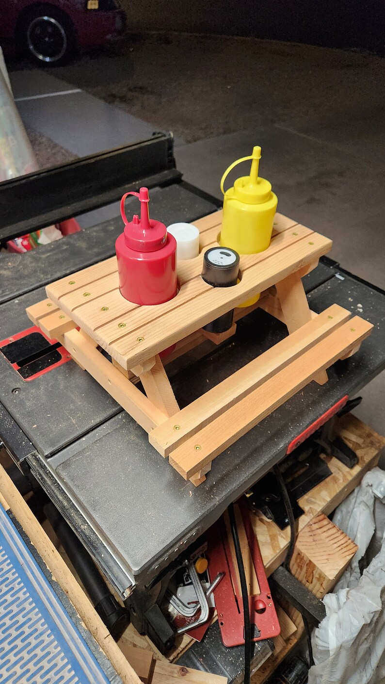 Platic Table Condiments Picnic Table Condiments Holder - Etsy