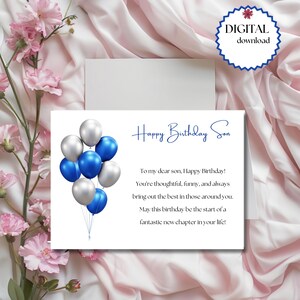 Printable 7x5  Birthday Greeting Card – Instant Download, Blank Inside, Perfect for Custom Messages and Any Special  Birthday Celebration.