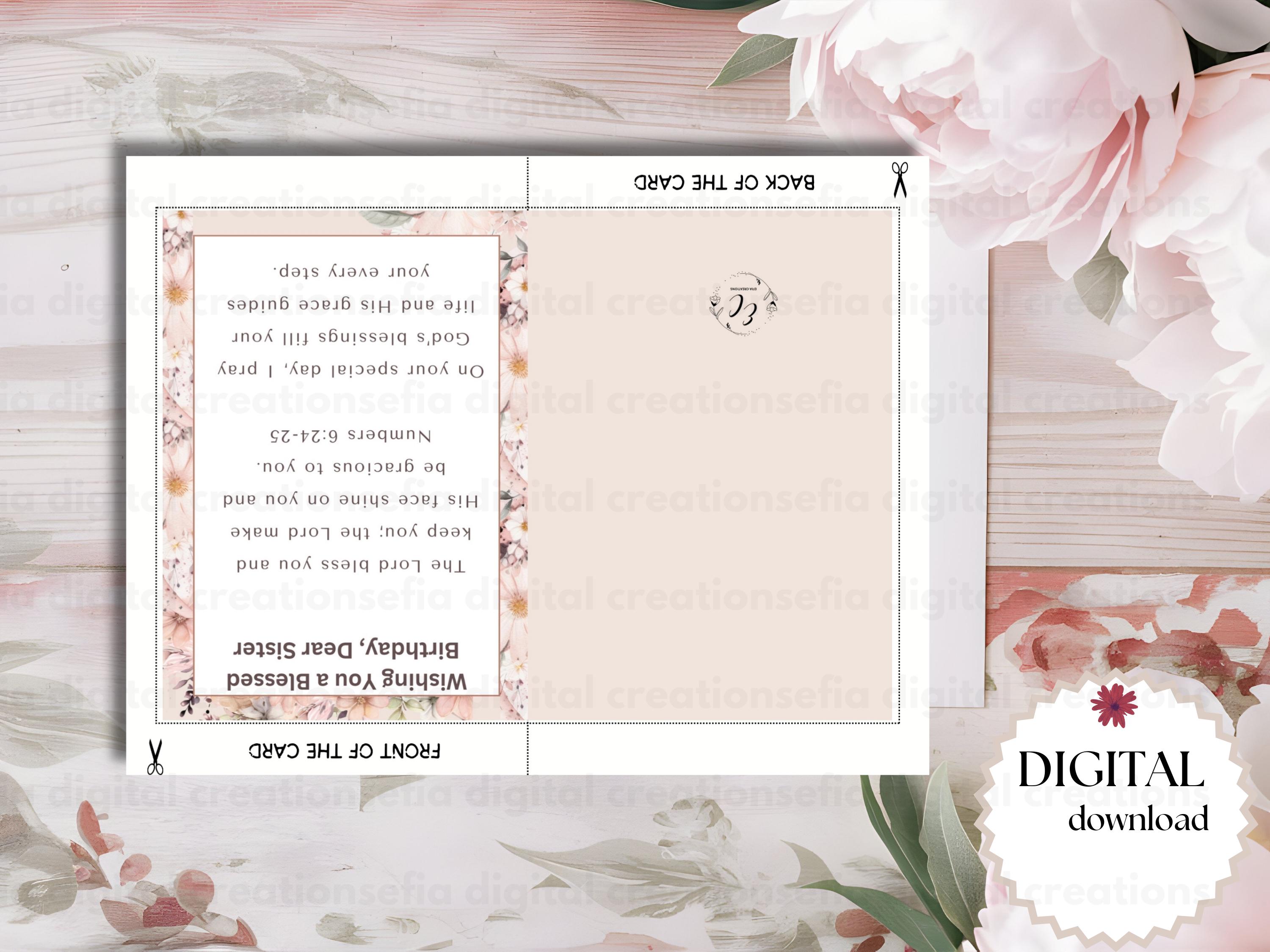 Sister Religious Birthday Cards & Templates