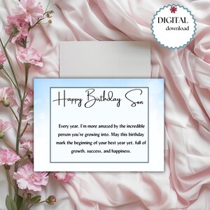 Printable 7x5  Birthday Greeting Card – Instant Download, Blank Inside, Perfect for Custom Messages and Any Special  Birthday Celebration.