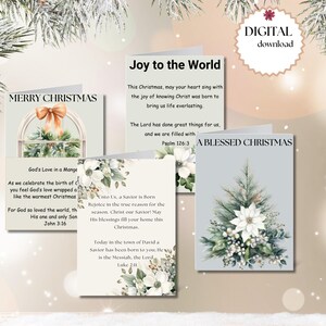 Juego de 4 tarjetas de felicitación navideñas de 5 x 7 para imprimir, paquete de tarjetas de felicitación navideñas, descarga digital de tarjetas navideñas festivas, juego de tarjetas navideñas