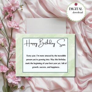 Printable 7x5 Birthday Greeting Card – Instant Download, Blank Inside, Perfect for Custom Messages and Any Special  Birthday Celebration.