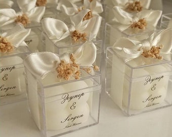 Bougie cube à bulles, Cadeaux pour invités de mariage, Cadeaux de mariage pour invités en gros, Cadeaux de mariage pour invités, Regali personalizzati, Mini bougie