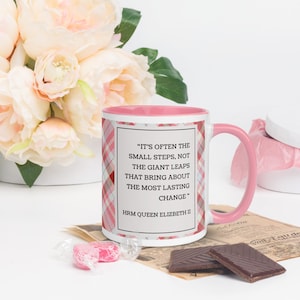 HRM Queen Elizabeth II Quote Tartan Mug