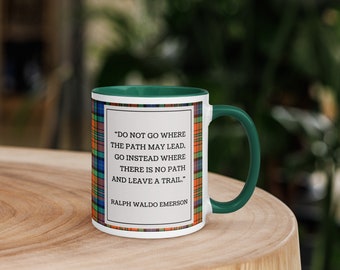 Ralph Waldo Emerson Quote Tartan Mug