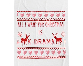 K-Drama  blanket, k-Drama gift, K-drama merch, k-drama addict, K-Drama Christmas