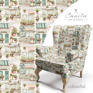 Bohemian Upholstery Fabric, Greek Design Fabric, Soft Color Fabric For Home Decoration, Sofa, Couch or Chair Upholstrey Fabric