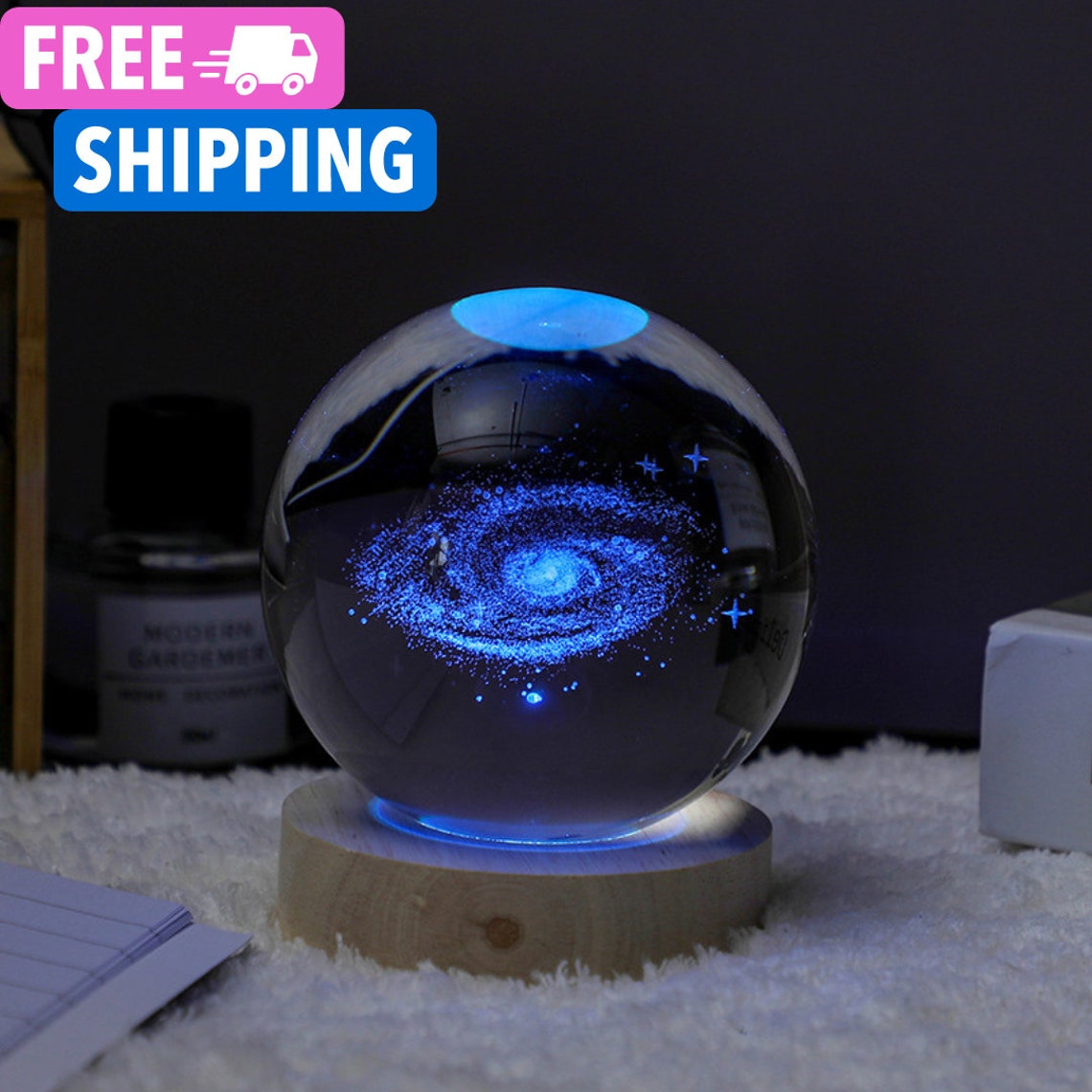 Milky Way 3D Crystal Ball Crystal Night Light Color Changing Crystal
