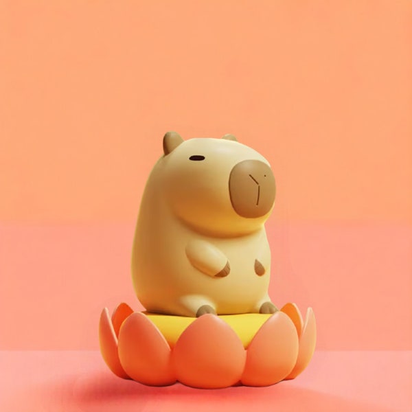 Lampe rechargeable Capybara - Cadeau pour les amateurs de Capybara, adorable lampe animal - Veilleuse, lampe de bureau