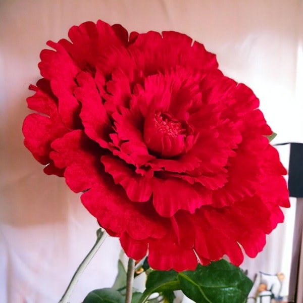 12 Farboptionen Samt-Pfingstrosenblumen 80 cm große künstliche Blume für Hochzeits-Event-Dekor-Blumenarrangement-gefälschte Blumen