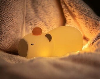 Cute Capybara Rechargeable Lamp -  Gift for CapyBara Lovers, Night Light Animal Lamp
