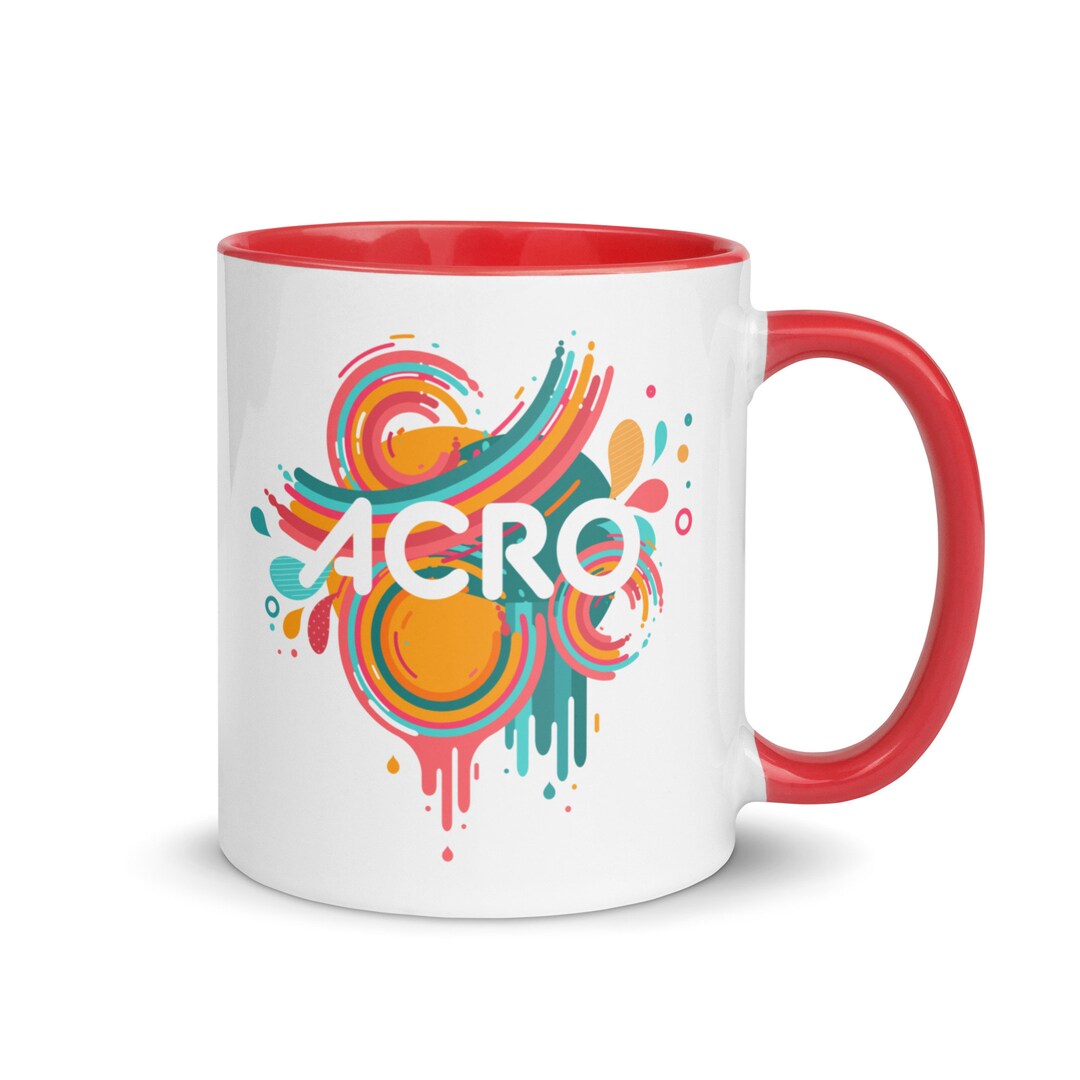 Acro Color Splash - Mug With Creative Acrobatic Gymnastics Design and ...