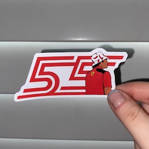 Carlos Sainz 55 Sticker | Formula 1 | Ferrari | F1 Merch