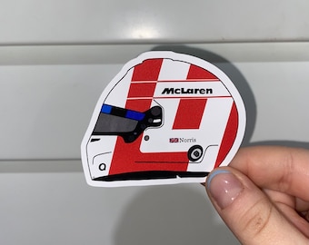 Lando Norris 4 Monaco Helmet Sticker | Formula 1 | Mclaren | F1 Merch