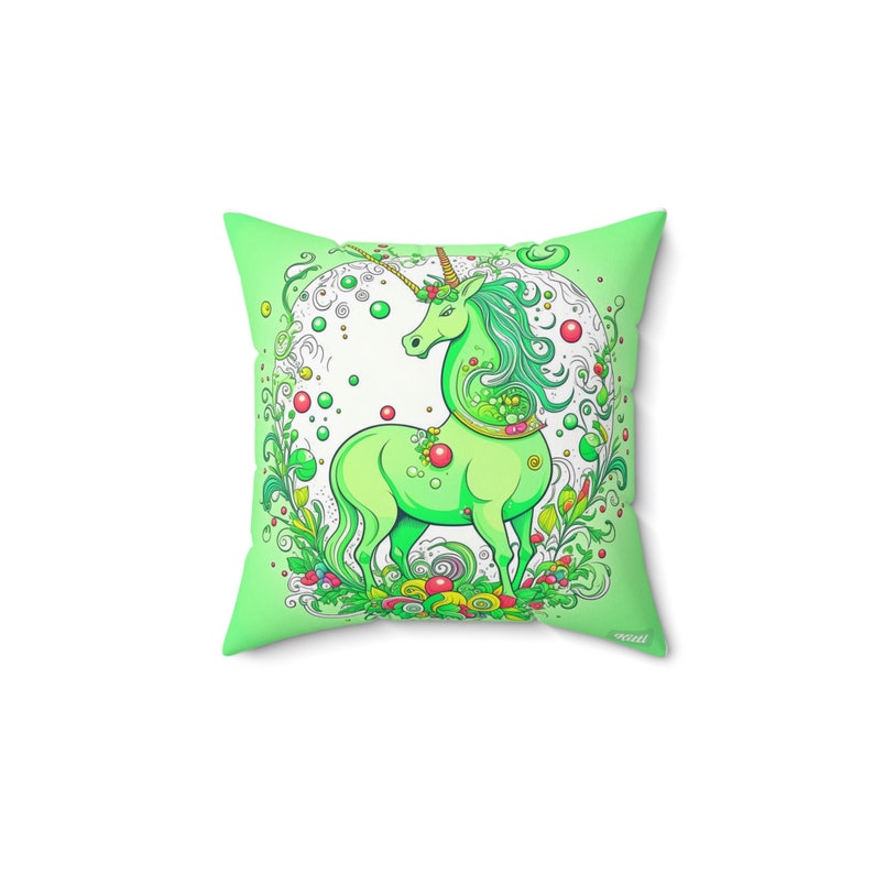 Christmas Unicorn Pillow Unicorn Christmas Merry Christmas Etsy