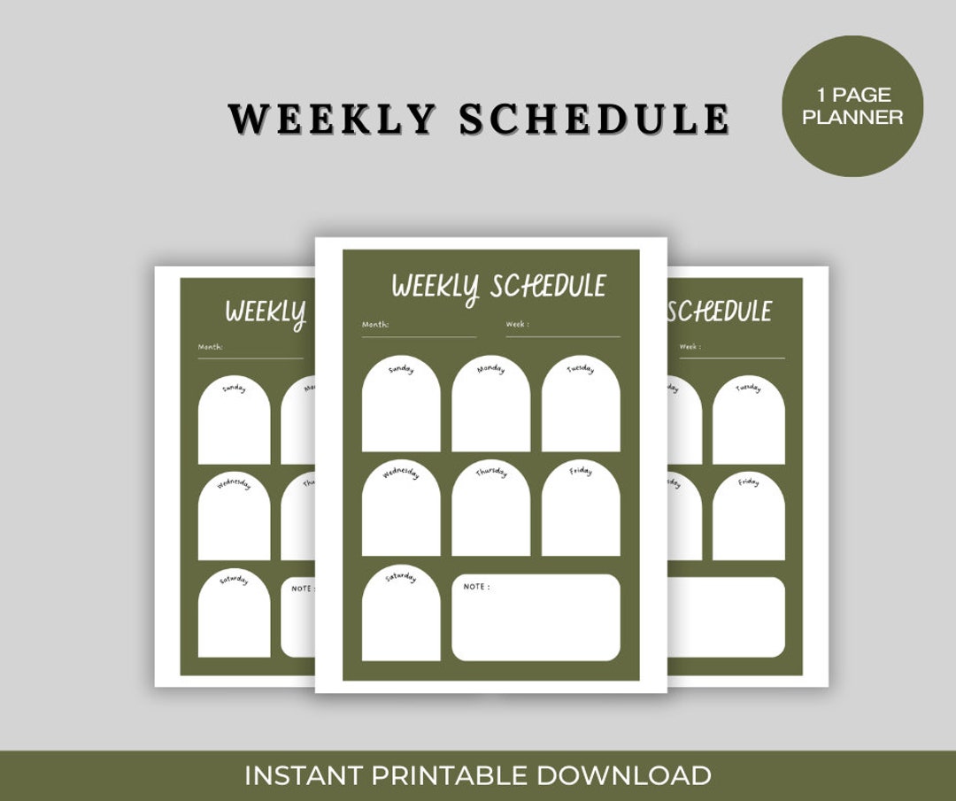 Adhd Weekly Schedule Weekly Planner Adhd Goal Tracker Editable Planner ...