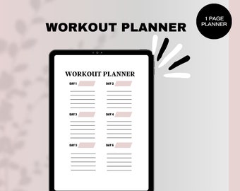 Adhd Printable Workout Planner | Adhd Self Care Planner | Adhd Exercise Log | Adhd Fitness Planner | Adhd Health Planner | Instant Download