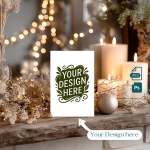 Elegant 4x6" gratulationskortsmodell, PSD Photoshop med Smart Object och JPEG-filer
