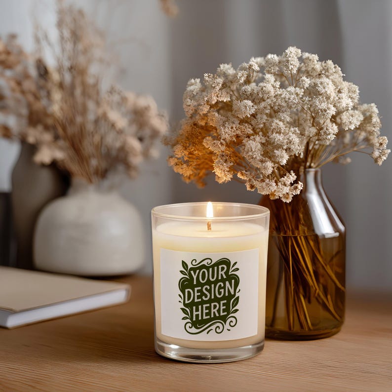 11oz Candle Mock Up, Printify Lumient Mockup, PSD JPEG Files with Smart Object image 6