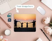 Modern Feminine Mousepad Mockup, PSD Template for Custom Mousemat Mock up, Colourful Girly Desktop Flatlay, Photoshop with Smart Object