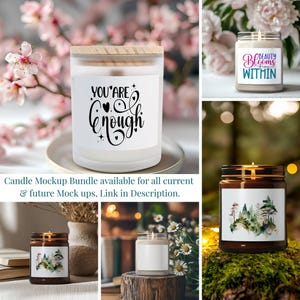 11oz Candle Mock Up, Printify Lumient Mockup, PSD JPEG Files with Smart Object image 8