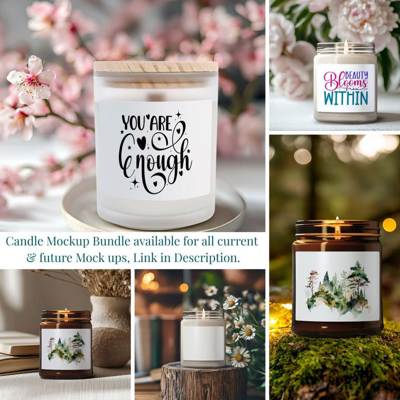 11oz Candle Mock Up, Printify Lumient Mockup, PSD JPEG Files with Smart Object image 8