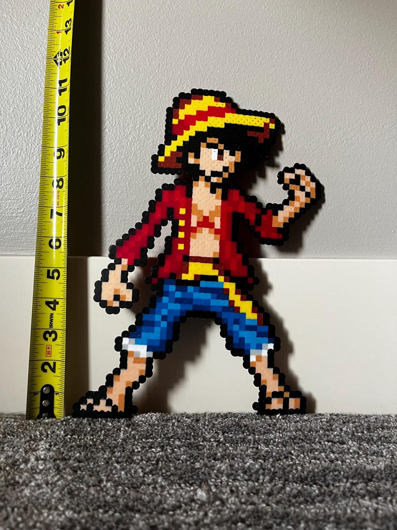 One Piece - Luffy Perler Bead Pixel Art - Etsy