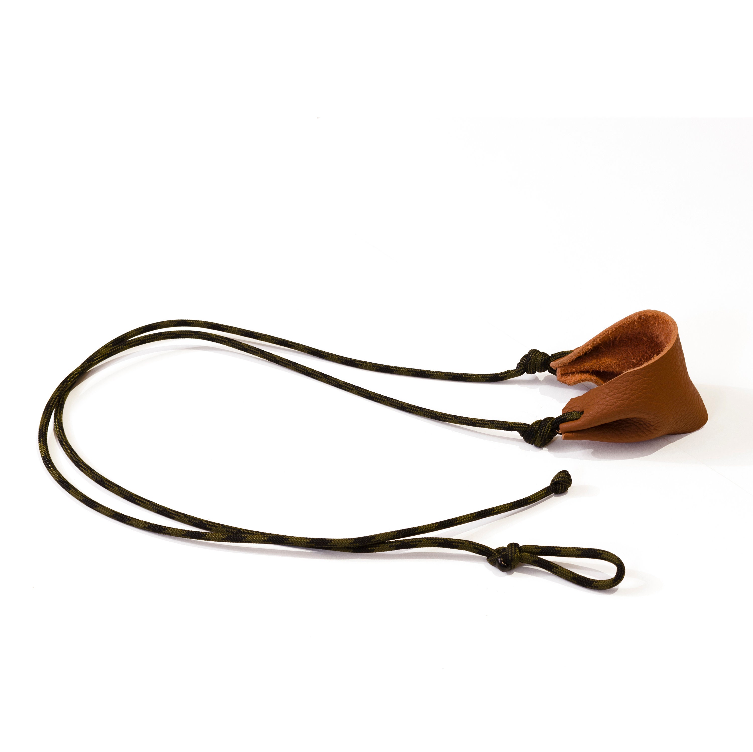 Fronde En Cuir Tressé - Lance-pierre De Chasse - Élingue De Berger - France