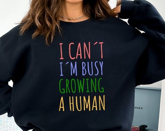 Mama Schwangerschaftsankündigung Sweater Funny Pregnancy Sweatshirt mom lustiges Geschenk T-Shirt für Mutter Sweater Pregnancy Announcement