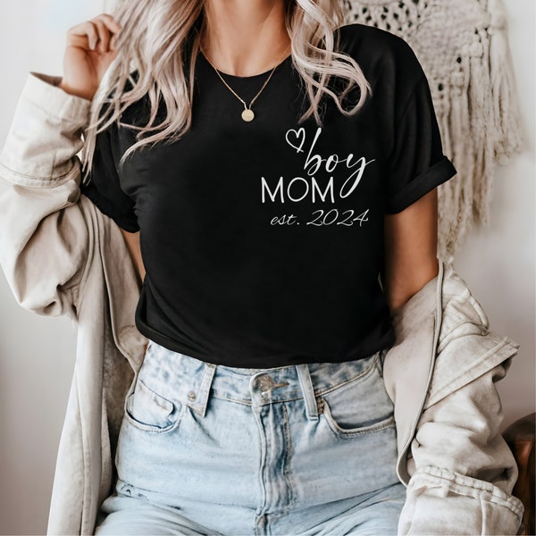 Personalisierbar Mama Shirt Geschenk für Mutter Shirt personalisierbar Muttertagsgeschenk Muttertag T-Shirt Geburtsankündigung Geschenk