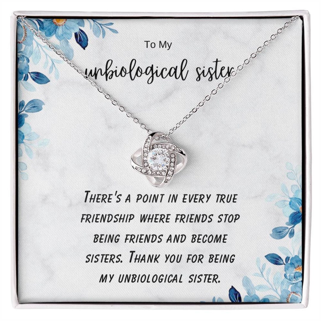 To My Unbiological Sisters Necklace, Soul Sister Gifts, Sister In-law ...